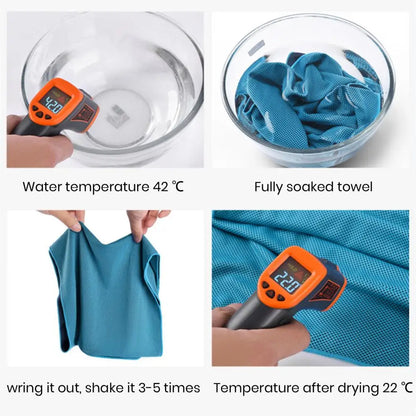 Instant Cooling Sports Towel – Quick-Dry Sweat-Absorbent Gym, Yoga & Workout Fitness Towel