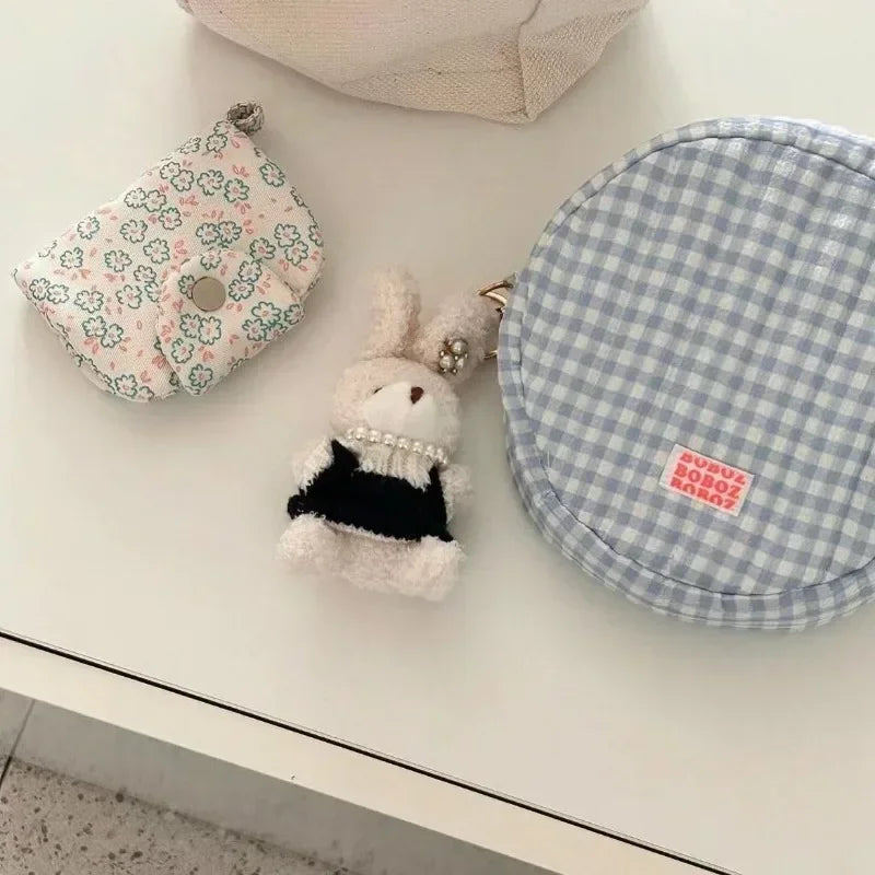 Korean Fashion Floral Coin Purse: Cute Student Wallet & Card Holder for Girls - Portable & Stylish Storage Bag