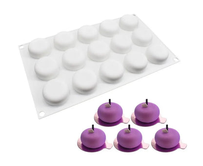 7-Option Flat Round Silicone Cake Molds — DIY Mousse, Chocolate, Dessert, Pudding & Jelly Baking Tools