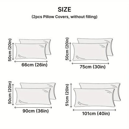 2-Piece Zippered Waterproof Pillow Covers – Oil-Resistant Knitted Pillow Protectors for Bed