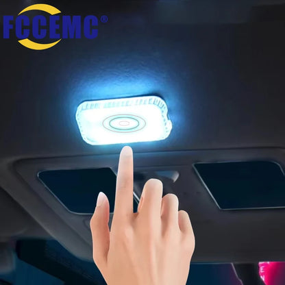Mini LED Touch Light - USB Rechargeable Wireless Car Interior Reading & Ceiling Lamp