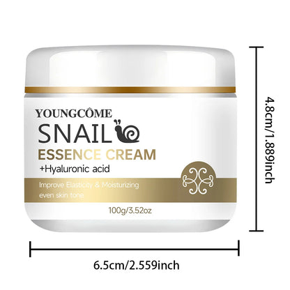 Snail Essence Cream with Hyaluronic Acid – Moisturizing, Elasticity-Boosting Skin Care for Smooth Texture