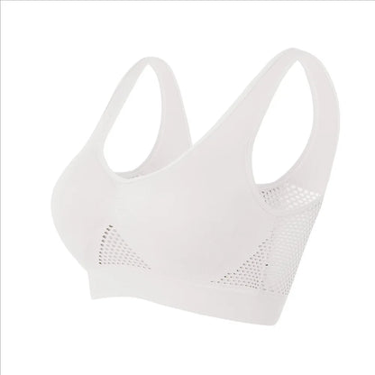 Seamless Mesh Sports Bra for Women – Wireless Shockproof Gym & Yoga Bra, Breathable Plus Size 6XL Running Crop Top