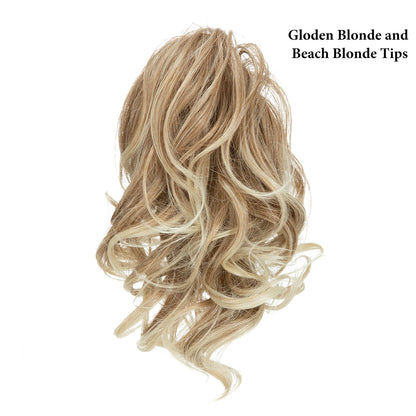 SARLA Premium Synthetic Claw Clip-In Ponytail Extensions – Blonde Hairpiece, Fake Pigtail Hair Bun for Women P026