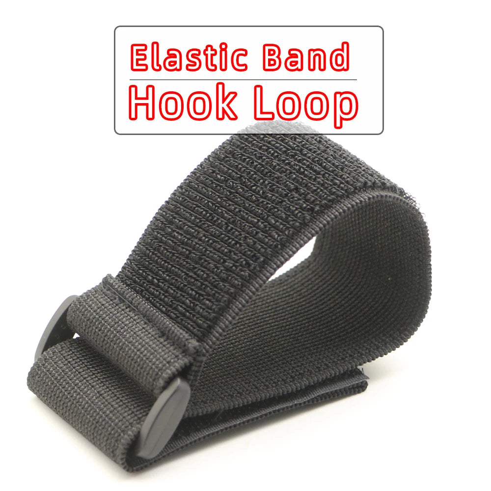 Adjustable Elastic Hook-and-Loop Straps - Reusable Nylon Cable Ties with Reverse Buckle Fastener for Sports and Everyday Use