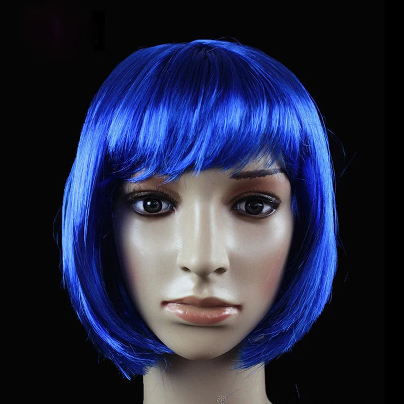 Pretty Short Bob Wig for Women – Natural Fashion Synthetic Wig for Halloween, Cosplay, Anime, and Daily Party Wear