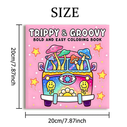 GROOVY Bold & Easy Patterns Coloring Book for Adults - Cute Drawing Book and Fun Birthday or Party Gift