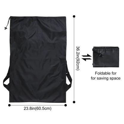 Large Heavy-Duty Polyester Laundry Bag — Drawstring Backpack for School & Camping