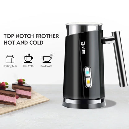 DEVISIB 3-in-1 Electric Milk Frother — 300ml Automatic Hot & Cold Foam Maker for Coffee, Latte, Cappuccino, Macchiato & Hot Chocolate