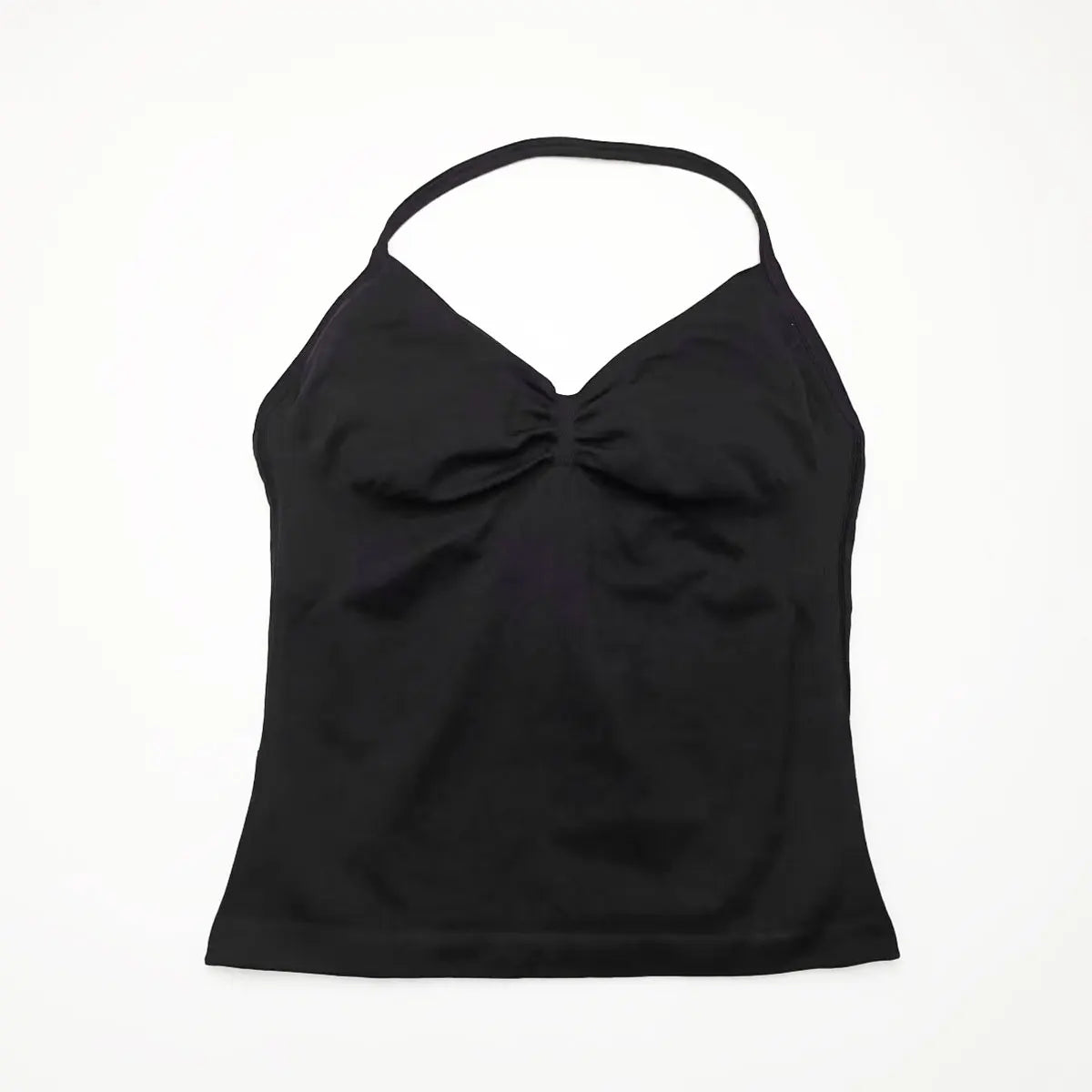 Women’s Longline Strappy Sports Yoga Vest Open Back Gym Tank Top Halter Running Fitness Bra Workout Top NCLAGEN Impact Style