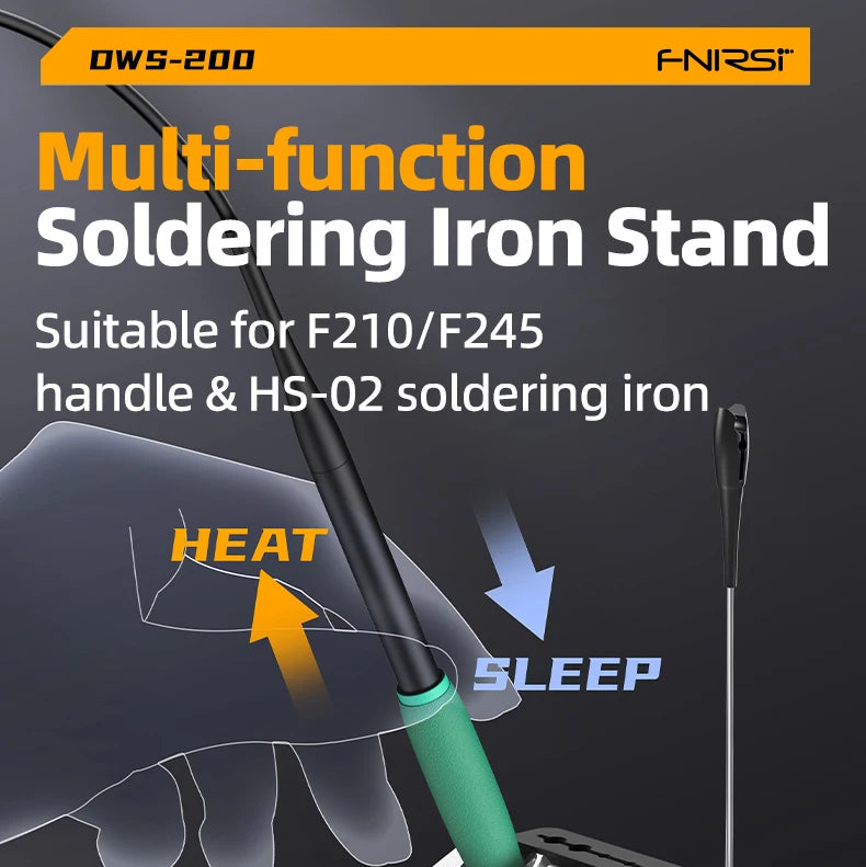 FNIRSI DWS-200 200W Power Soldering Iron Station | C210 C245 Handle for Electronic Welding & Rework