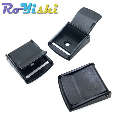 5Pcs Plastic Cam Buckle Set – Adjustable Black Toggle Clips for Backpack Straps & Webbing (5/8”–2” Sizes)