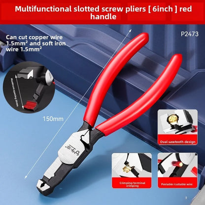 Industrial-Grade Sliding Tooth Screw Pliers - Multifunctional Water Pipe Maintenance Tool