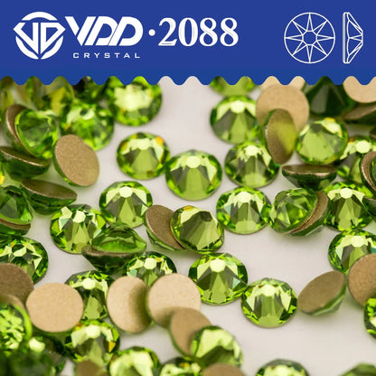 VDD Non Hot Fix Crystal Nail Art Rhinestones - 2088 Flower Flatback Gems for DIY Nail Decorations
