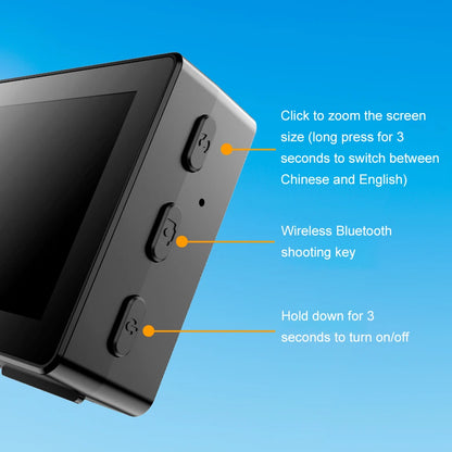 Mini Smartphone Selfie Monitor - Wireless Rear Camera Display for iPhone & Android, Vlog & Live Streaming