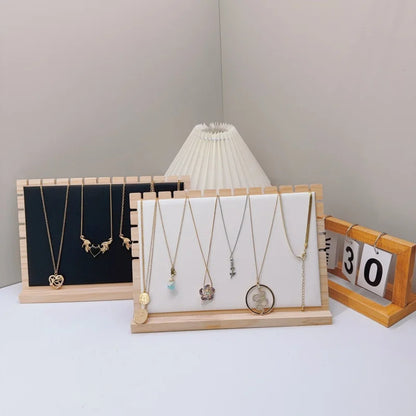 Creative Solid Wooden Necklace Display Frame – Pendant Support Jewelry Display Stand
