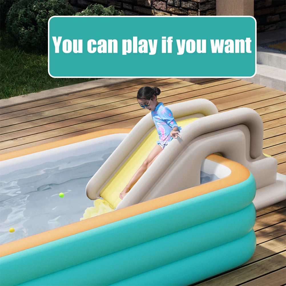 Inflatable Kids Slide & Climbing Wall Combo – Compact Outdoor Inflatable Play Park for Backyard Fun & Activities