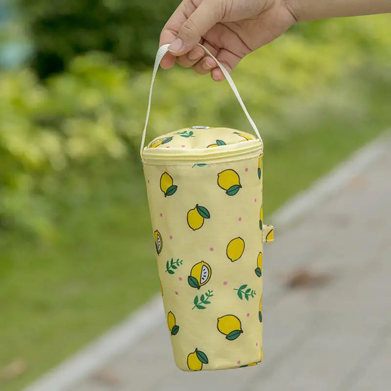 Portable Milk Tea Tote Bag – Insulated Heat Preservation Cup Carrier, Handbag for Drinks, Umbrella, and Camping Accessories