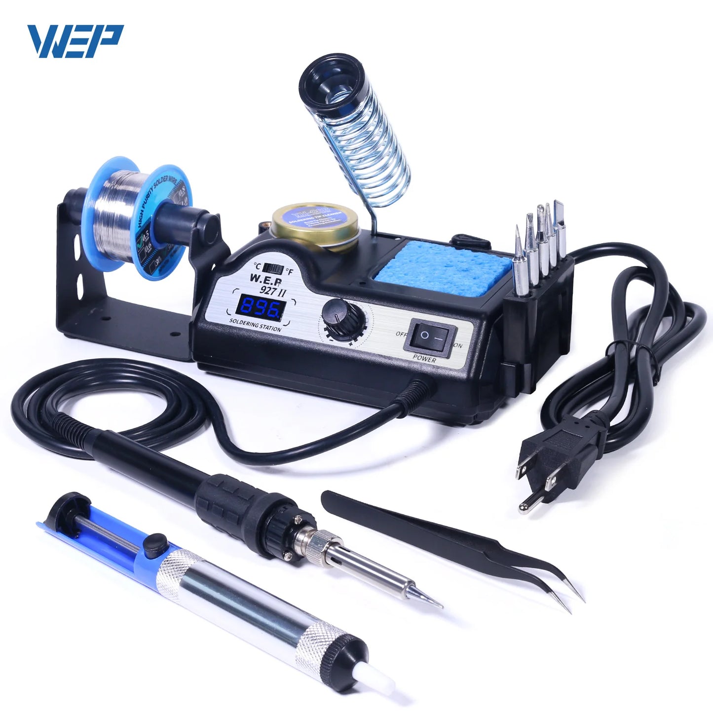 WEP 927-II 2 Helping Hands 60W Electric Soldering Iron Station with Digital Display and Adjustable Temperature Tool
