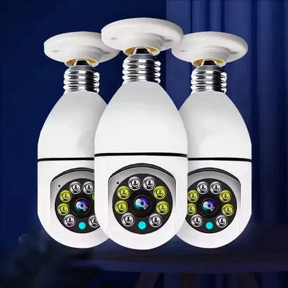 1080P HD E27 Bulb Security Camera – Wireless WiFi Indoor Outdoor Surveillance with Night Vision & Audio