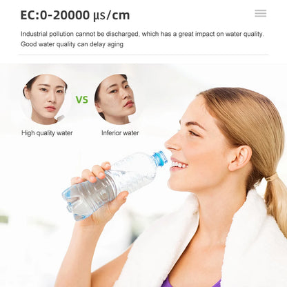 10-in-1 Digital Water Quality Tester — pH/EC/TDS/ORP/H₂/Fertility/Salinity/SG/Resistivity/Temp Meter for Aquariums, Pools & Hydroponics