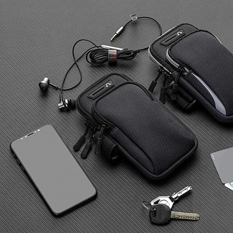 Waterproof Phone Arm Bag with Headphone Jack - Breathable Sports Running Bag - Gym Mobile Phone Holder