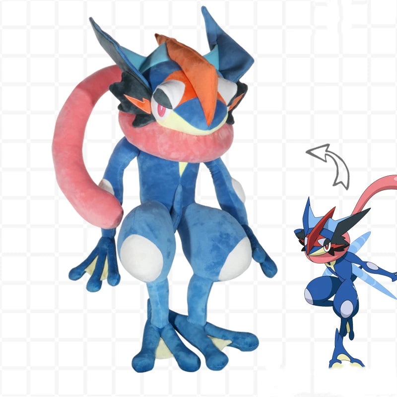 Large 150CM Pokemon Greninja Plush Toy – Soft Kawaii Stuffed Doll & Cute Throw Pillow for Kids’ Room Decor & Birthday Gift