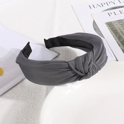 New Knotted Headbands for Women & Girls – Solid Color Hair Bands, Simple Retro Hair Hoop, Makeup Headwear, Hair Accessories
