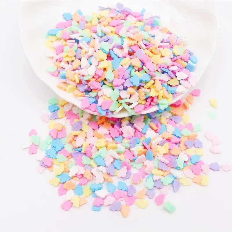 Boxi Polymer Clay Sprinkles - Star, Flower & Fruit Slice DIY Nail Art Accessories
