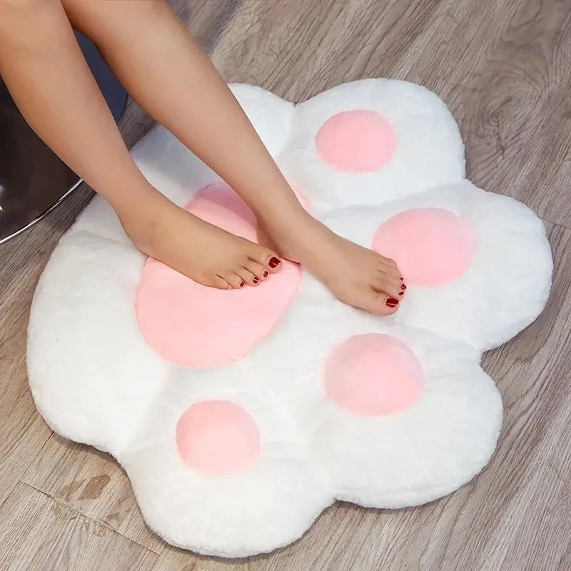 Cat Paw Back Soft Plush Pillows - Chair Cushion, Sofa, Indoor Floor, Home Chair Decor, Animal Plush Throw Pillow, Back Rest Pillow