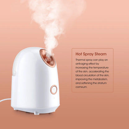 Nano Ionic Facial Steamer - Hot Mist Home Sauna Spa Humidifier for Women and Men, Moisturizing & Pore Unclogging