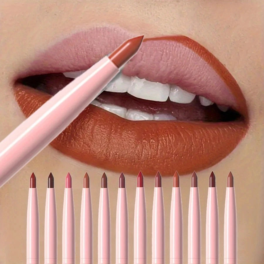 6pcs Waterproof Lip Liner Pen Set – Long-Lasting, Non-Fading, Easy Coloring Lip Gloss Makeup Set