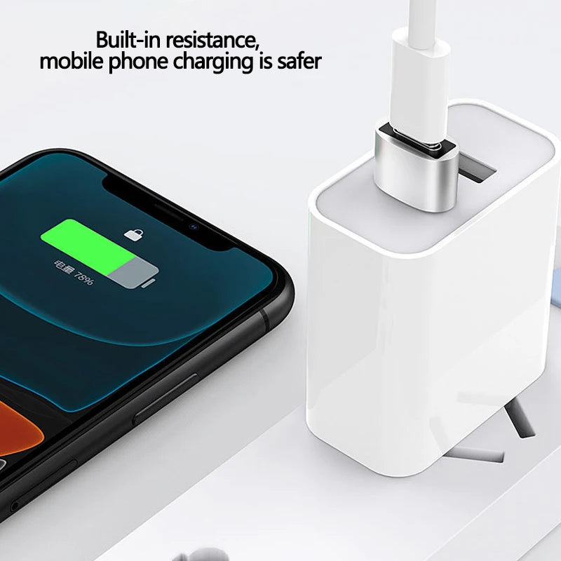 USB-C to USB 2.0 Adapter – Type-C Male to Female Converter for Phones, PCs & Laptops