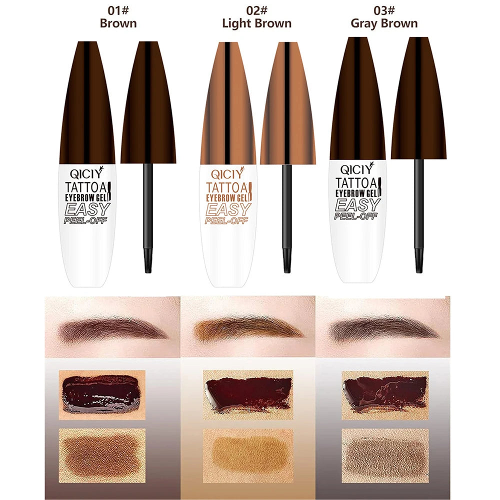 Long-Lasting 3-Day Tattoo Eyebrow Gel Cream – Easy Peel-Off, Smudge-Proof, Sweat-Resistant Waterproof Cosmetic