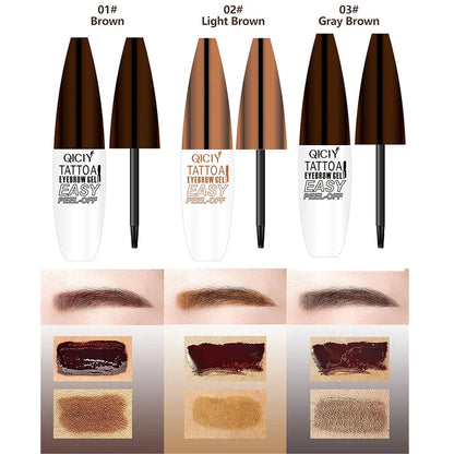 Long-Lasting 3-Day Tattoo Eyebrow Gel Cream – Easy Peel-Off, Smudge-Proof, Sweat-Resistant Waterproof Cosmetic