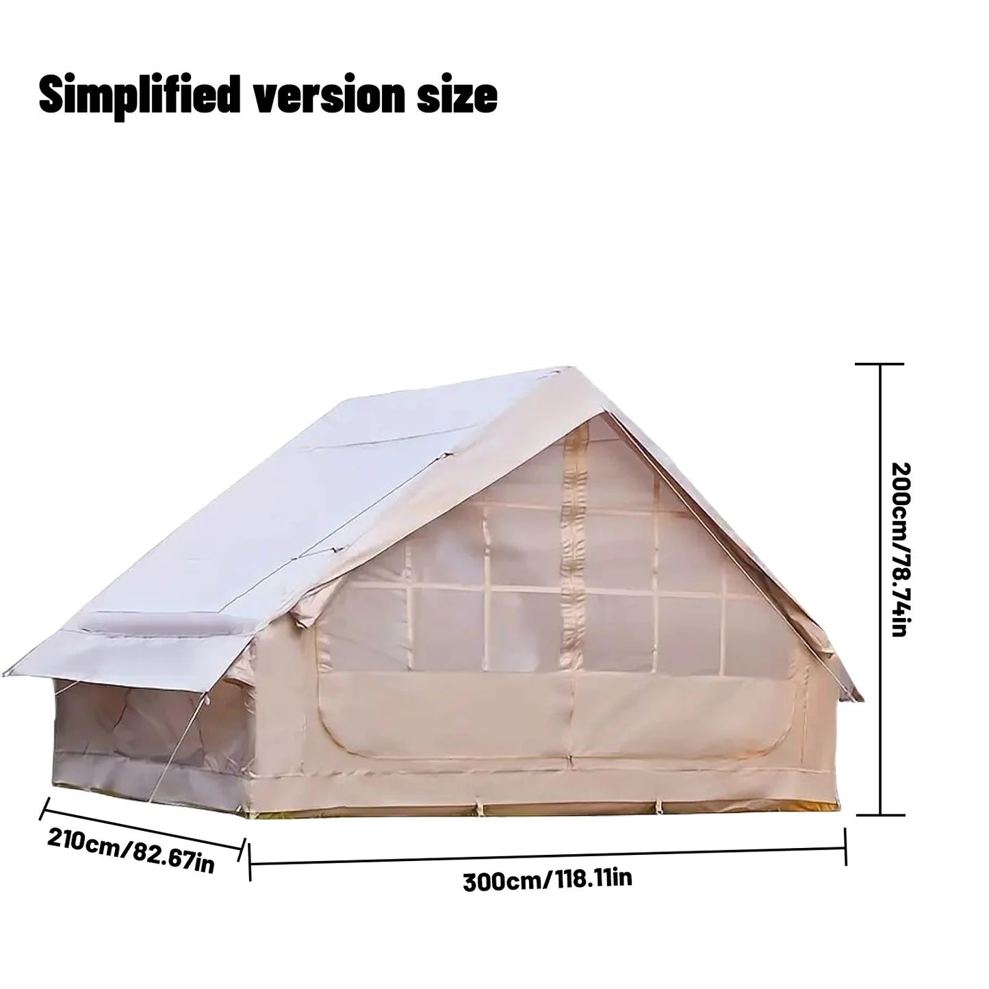 Inflatable Camping Tent for 4-8 People – Portable Water-Resistant Four-Season Tent with Windows