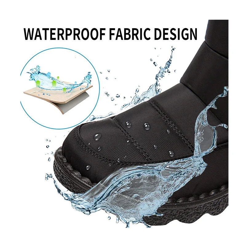2024 Women's Winter Snow Boots – Waterproof, Warm Fur Ankle Boots in Korean Style