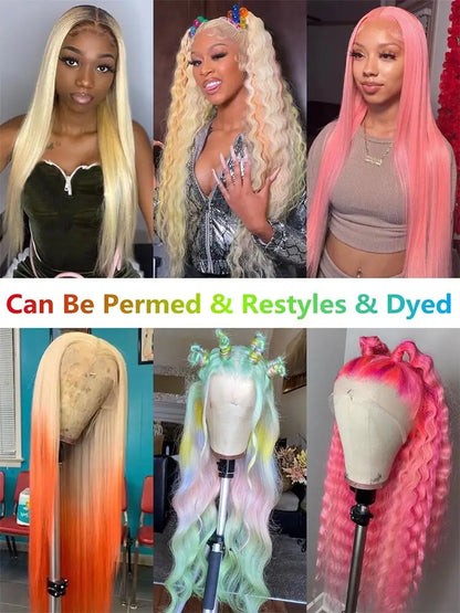 613 Blonde Human Hair Lace Wig - HD 13x4 13x6 Pre-Plucked Straight Frontal Wig For Women