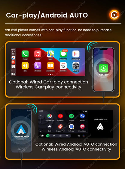 NaviFly 6.86" Universal FM CarPlay Android Auto Car Radio – MP5 Multimedia Player with Camera, No DVD