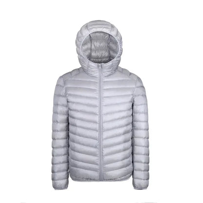 2024 Men’s Ultra-Light Down Jacket – 90% White Duck Down Hooded Thermal Feather Coat