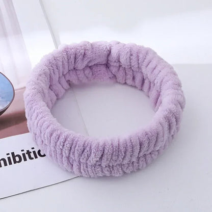 Microfiber Wrist Washband – Absorbent Wrist Sweatband Scrunchies for Women, Face Wash Towel Band, Headband Accessory