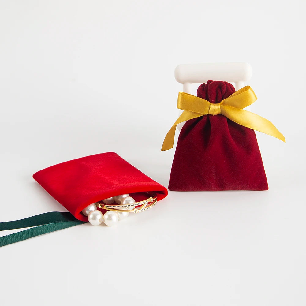 10PCS Purple Velvet Drawstring Bags — Jewelry Gift & Candy Storage Pouches