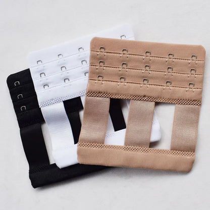 2PCS Women’s Bra Extension Strap – 3 Rows, 5 Buckles, Elastic Adjustable Hook Clip for Bra Accessories