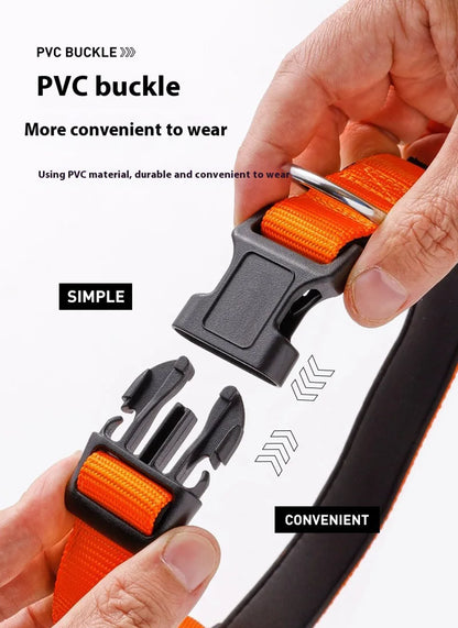 Reflective Dog Collar – Soft Neoprene Padded Nylon, Adjustable & Sturdy for Medium and Large Dogs