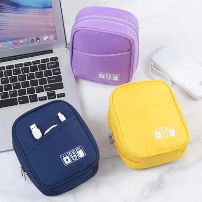 Travel Electronics Organizer Bag – Portable Cable & Wire Storage Case, All-in-One Accessories Carrying Pouch for Travel Use