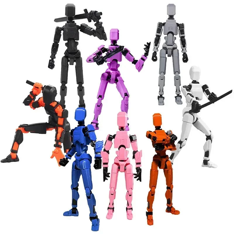DIY Luminous T13 Multi-Joint Shapeshift Robot & Dog – 3D Printed Movable Mannequin Action Figures for Kids & Gifts