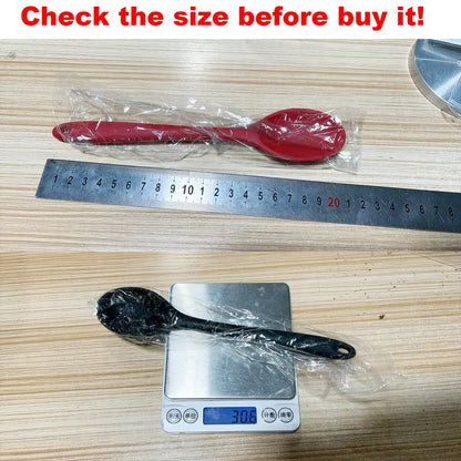 Soft Silicone Cooking Spoon - Long Handle Stirring Ladle for Kitchen Use - Essential Cooking Utensil