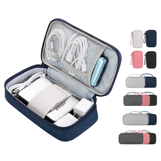 Large Travel Organizer Bag — Portable Waterproof Cable Storage Pouch for Cord & Accessories