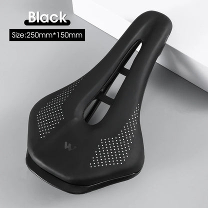 WEST BIKING Bicycle Saddle - Comfortable Hollow PU Leather Road Bike Seat Cushion for Cycling