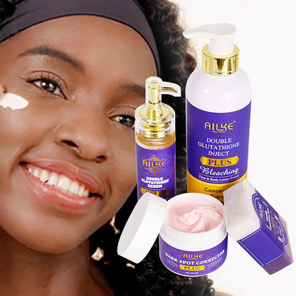AILKE Glutathione Lightening Body Lotion – Moisturizing & Hydrating for Even Skin Tone and Dark Spot Improvement